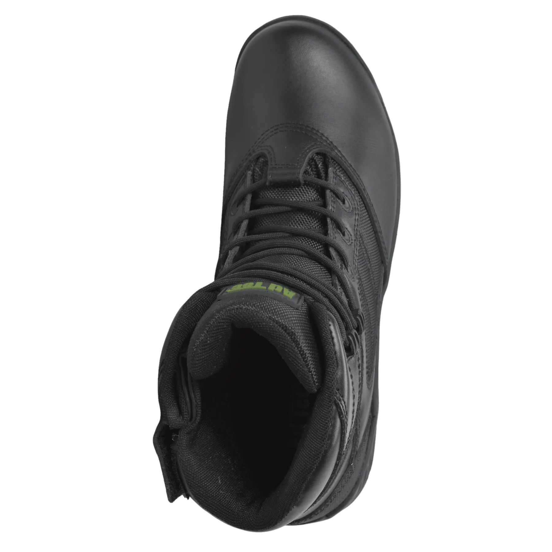 AdTec Men's 6" Full Grain Polishable Leather Side Zipper Tactical Boot Black