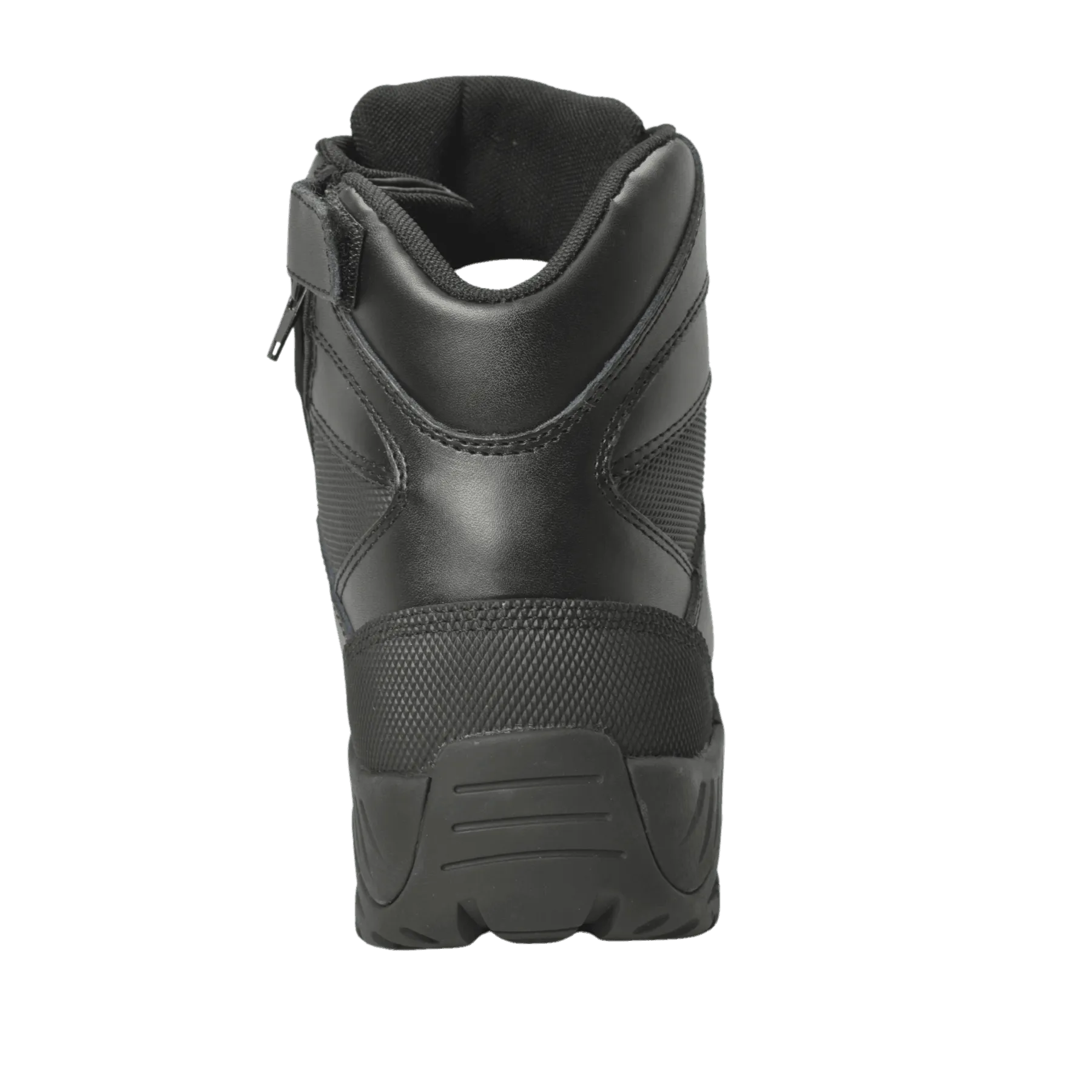AdTec Men's 6" Full Grain Polishable Leather Side Zipper Tactical Boot Black