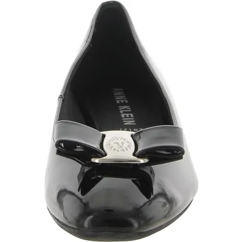 Anne Klein Women’s Charleston Comfortable Fashion Ballet Flat, Black, 6
