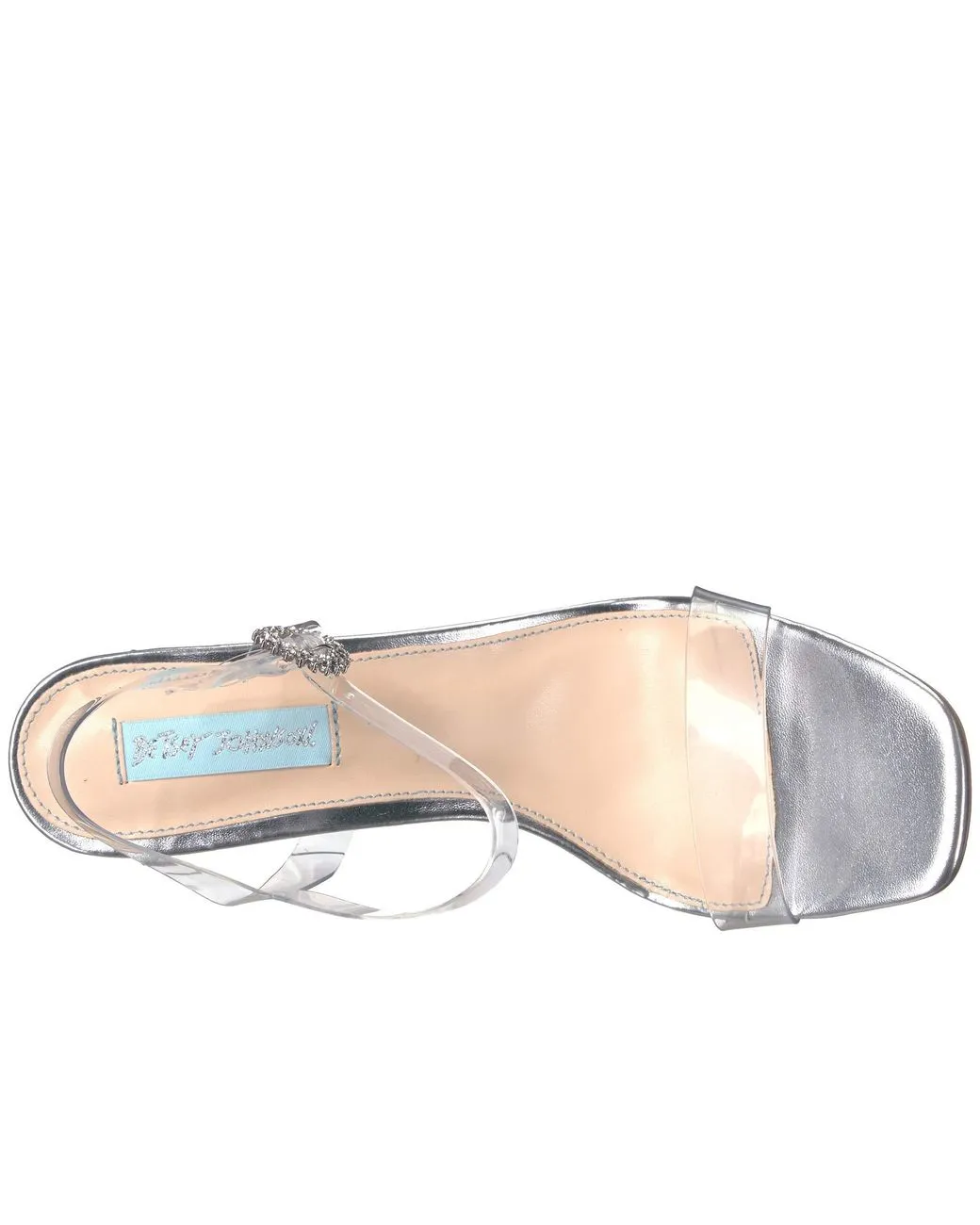 Betsey Johnson SB-Erika Heeled Sandal Clear Glass High block Heel Pumps