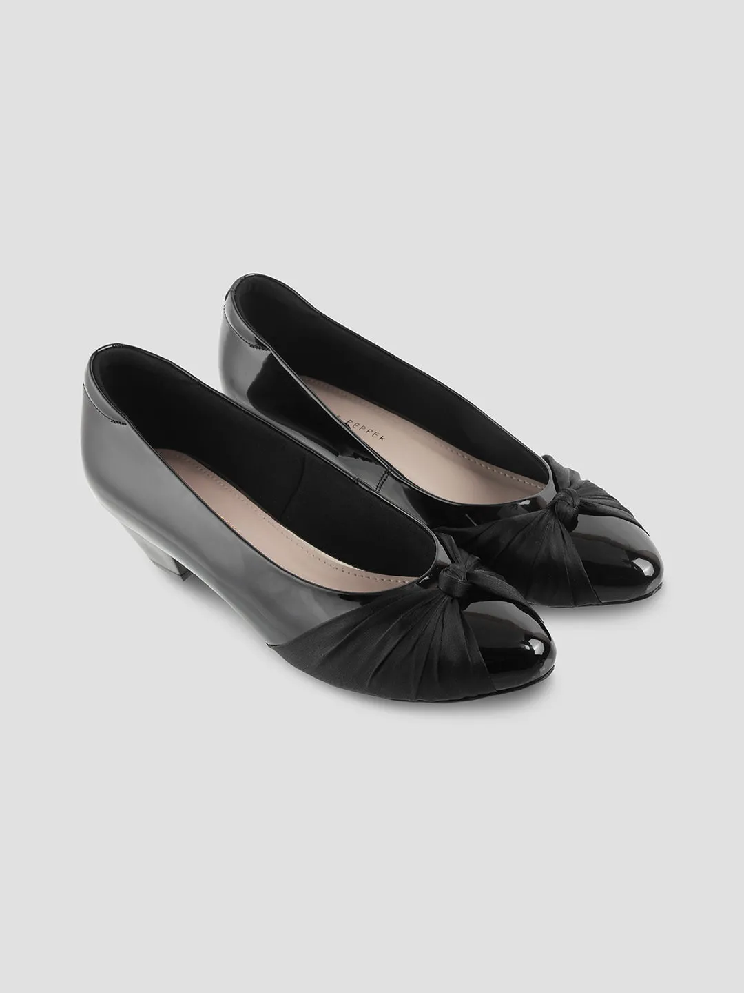 Block Pump With Satin Tie Bow