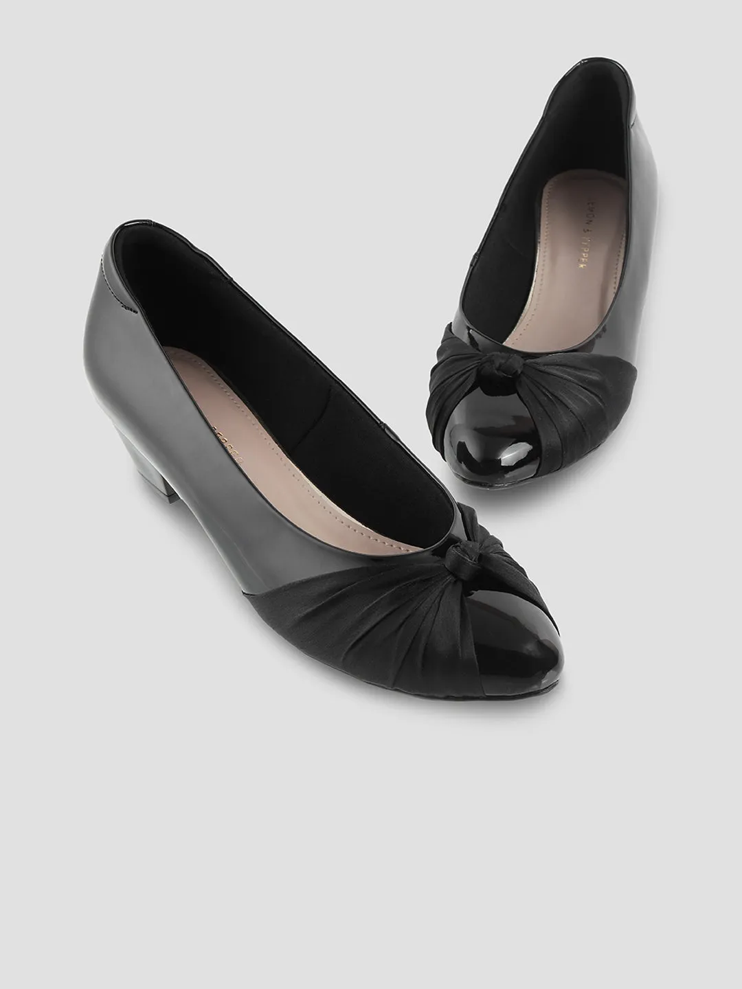 Block Pump With Satin Tie Bow