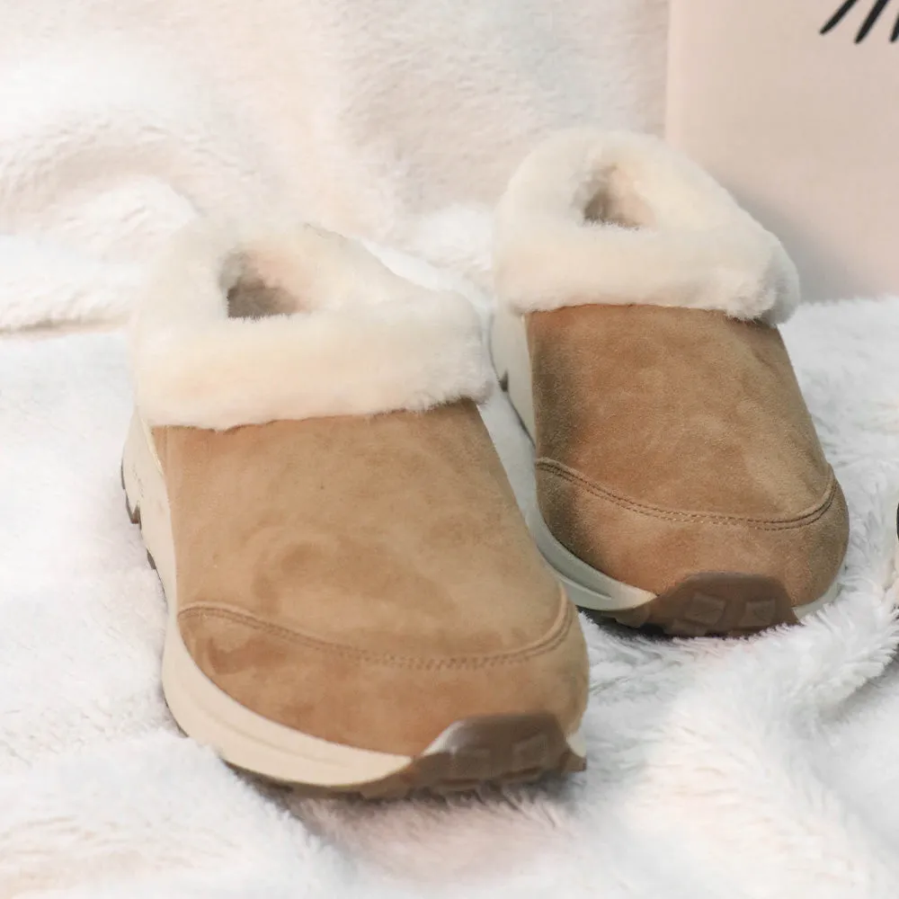BMS Furry Slip-On Mules (Toffee)