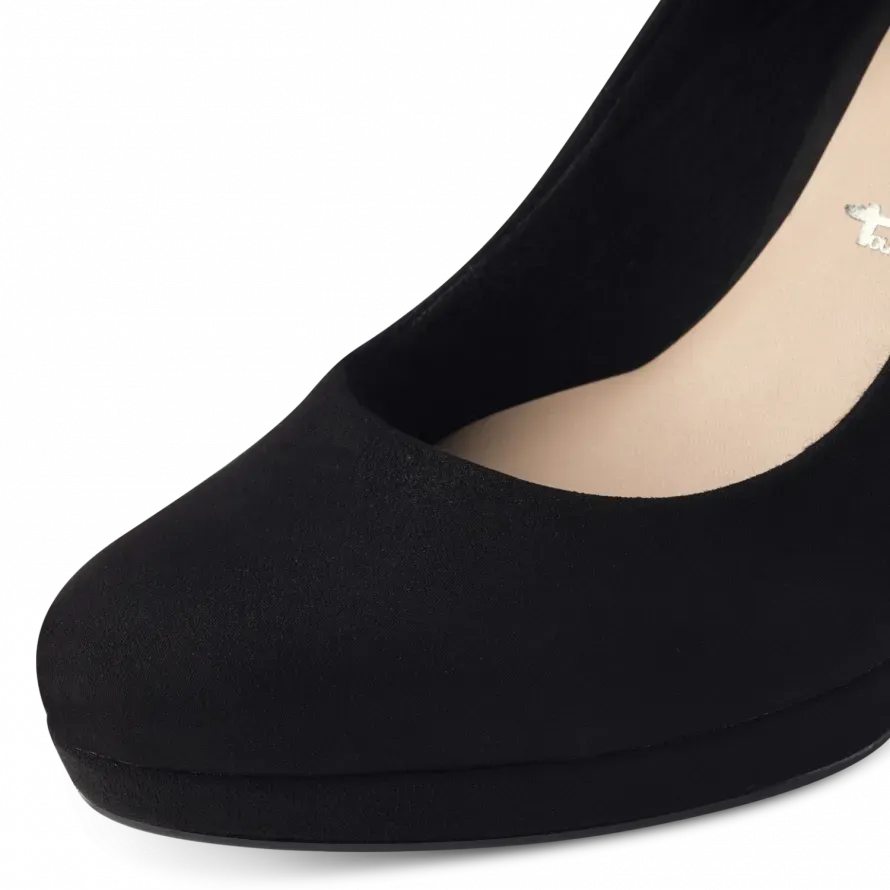 Classy Missy Black Faux Suede Pumps