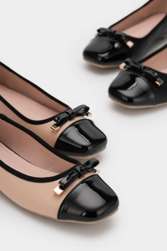 DUO TONE FLAT BALLERINA