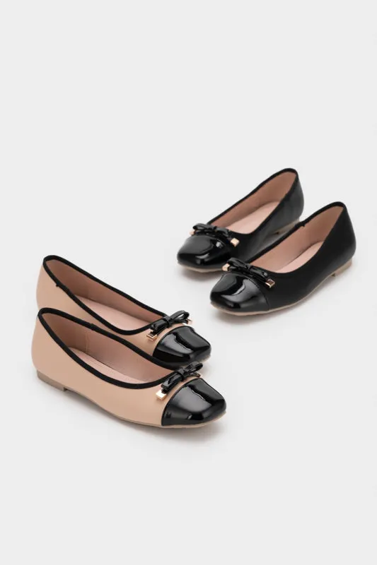 DUO TONE FLAT BALLERINA