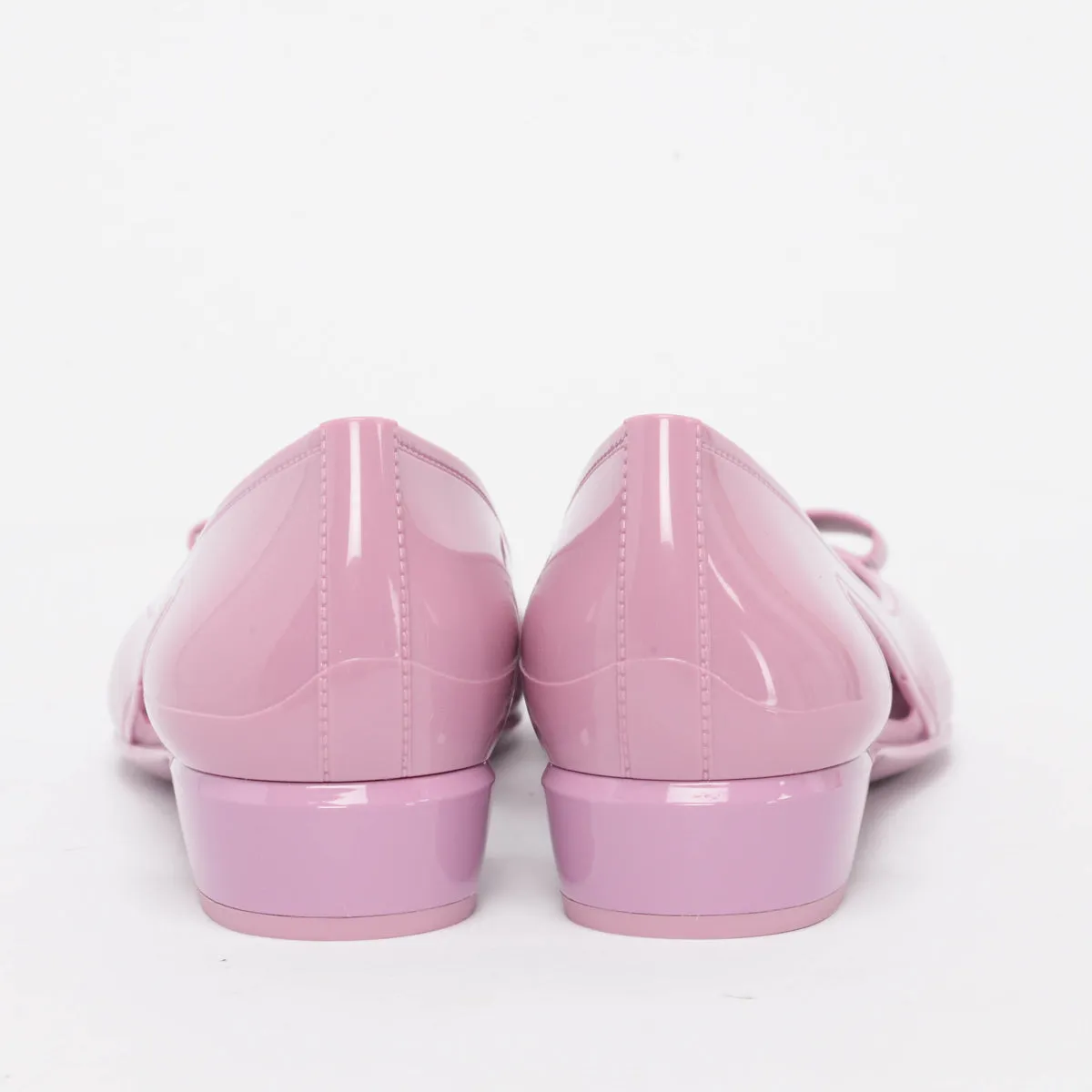 Ferragamo Lilac Jelly Vara Bow Ballet Flats 7
