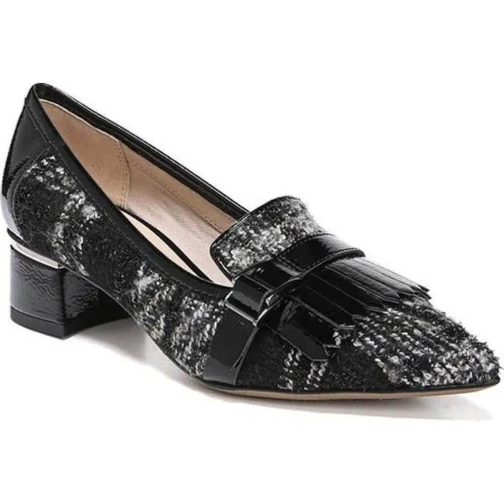 Grenoble 2 Black Plaid Fabric Franco Sarto Pumps