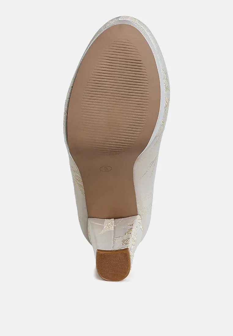 Jastour Platform Block Heel Pumps