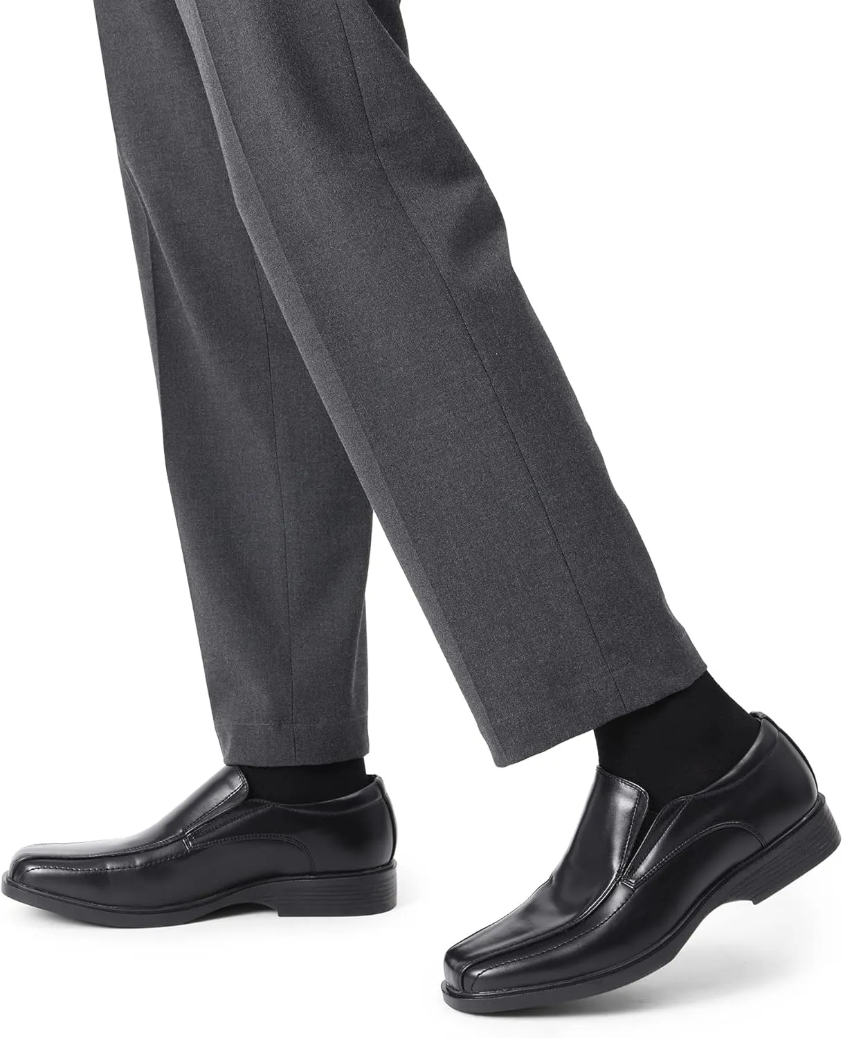 Leather Men's Square Toe Dress Loafers - Stylish Formal Shoes for Men