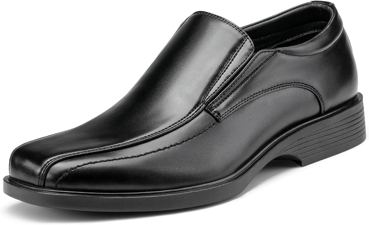 Leather Men's Square Toe Dress Loafers - Stylish Formal Shoes for Men