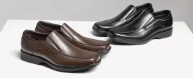 Leather Men's Square Toe Dress Loafers - Stylish Formal Shoes for Men