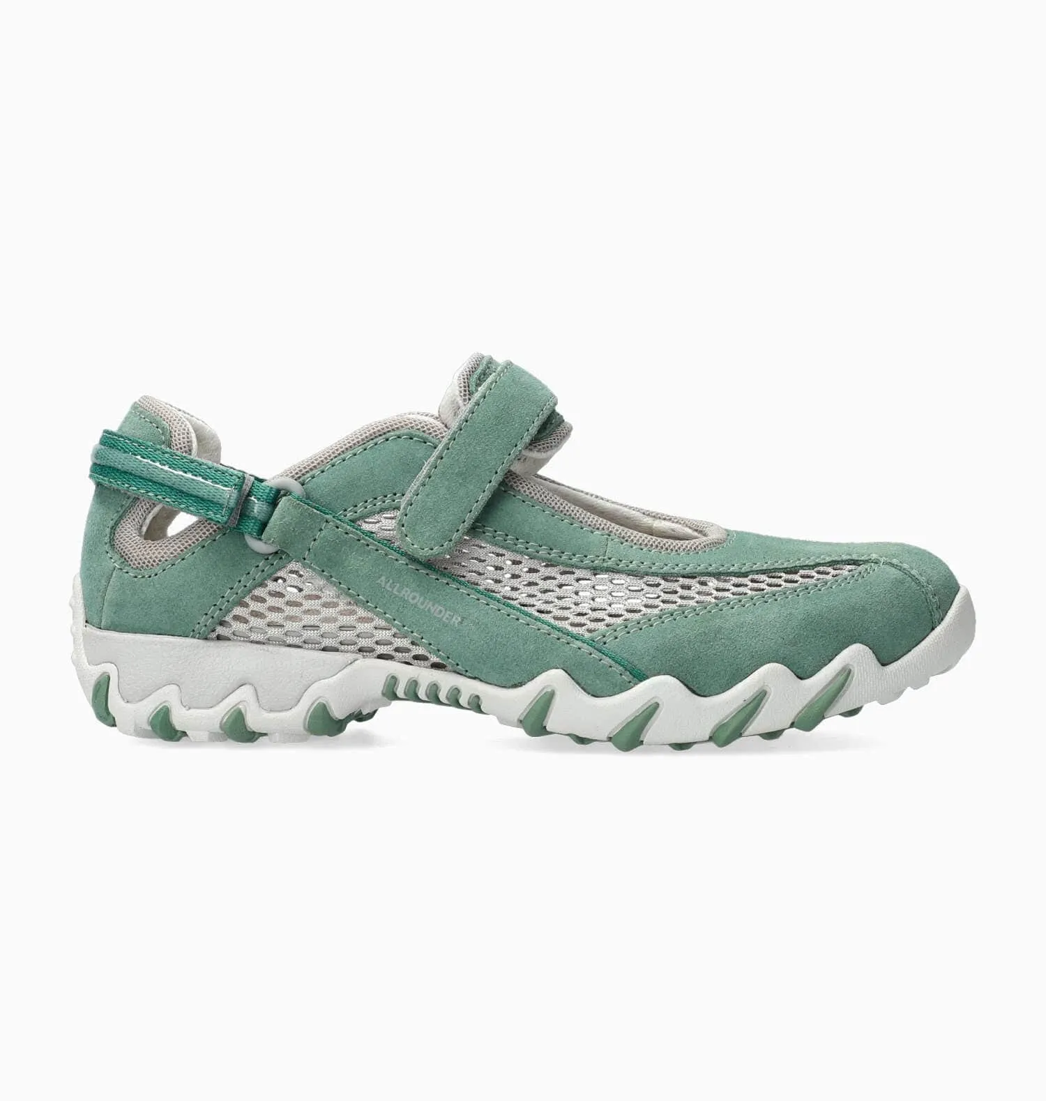 Mephisto All Rounder Women's Niro Shoes- Cold Green/Cool Grey