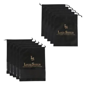 Non Woven Shoe Bag Pack Of  10 Black Plain & See Thru