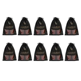 Non Woven Shoe Bag Pack Of  10 Black See-Thru