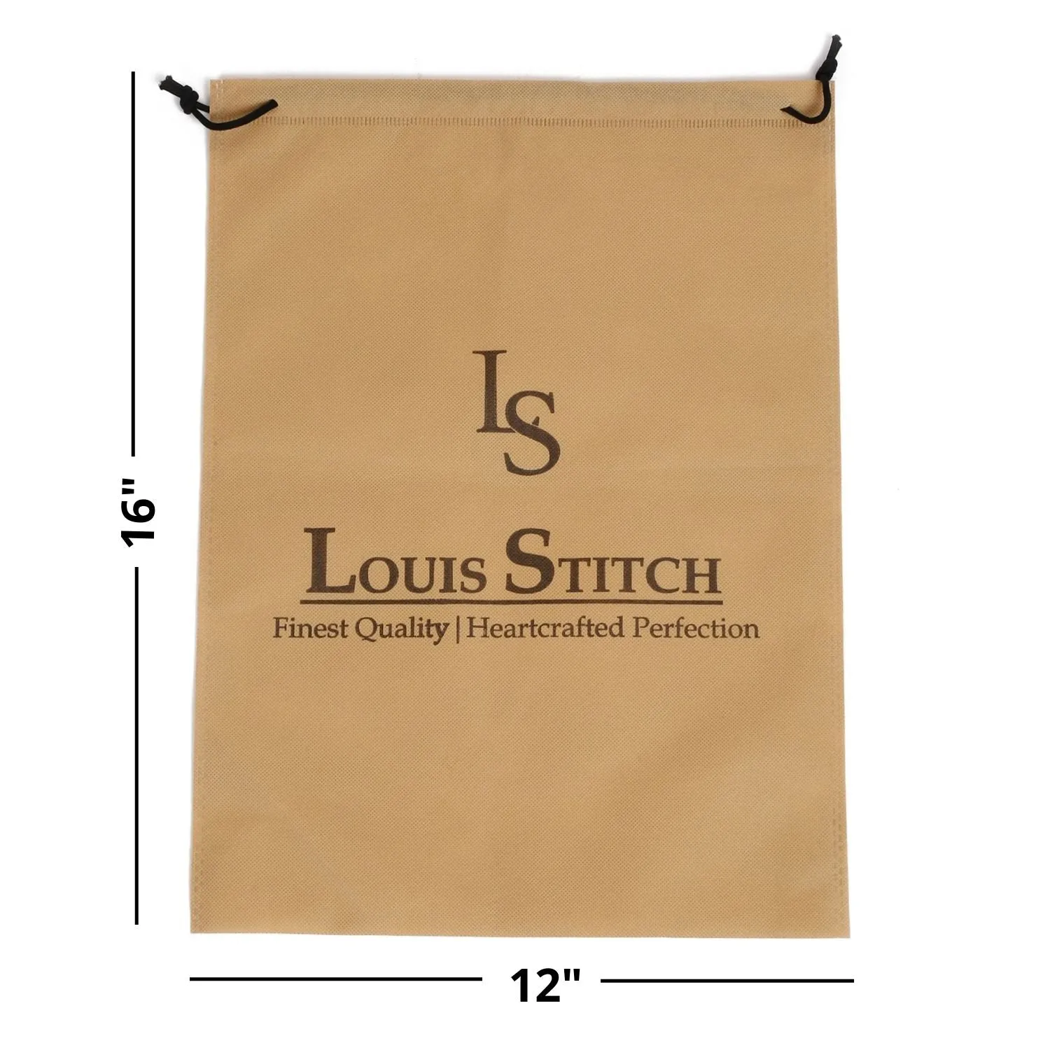 Non Woven Shoe Bag Pack Of  12 Black Plain & Beige See-Thru