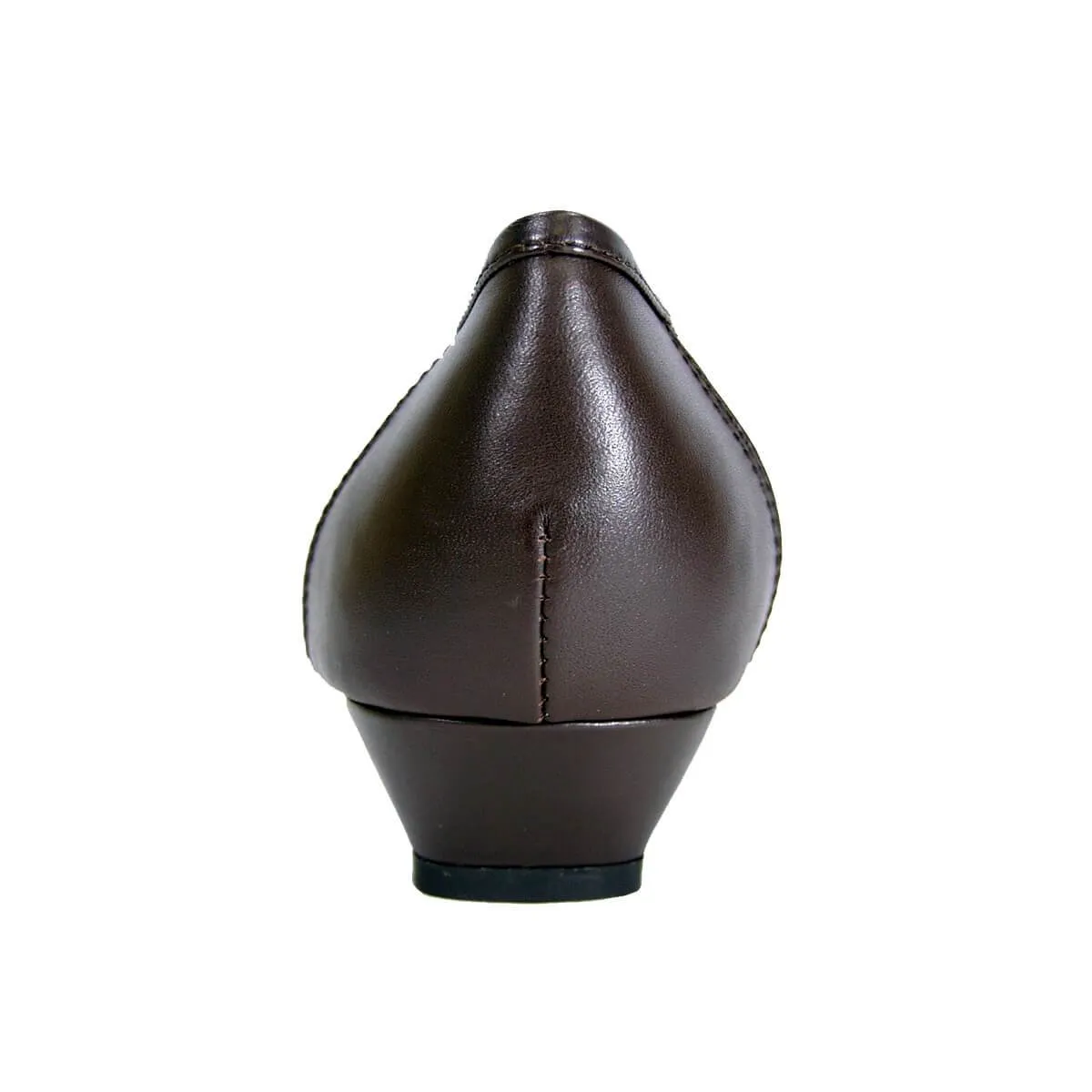 PEERAGE Kim Women's Wide Width Stitched Upper Leather Pumps