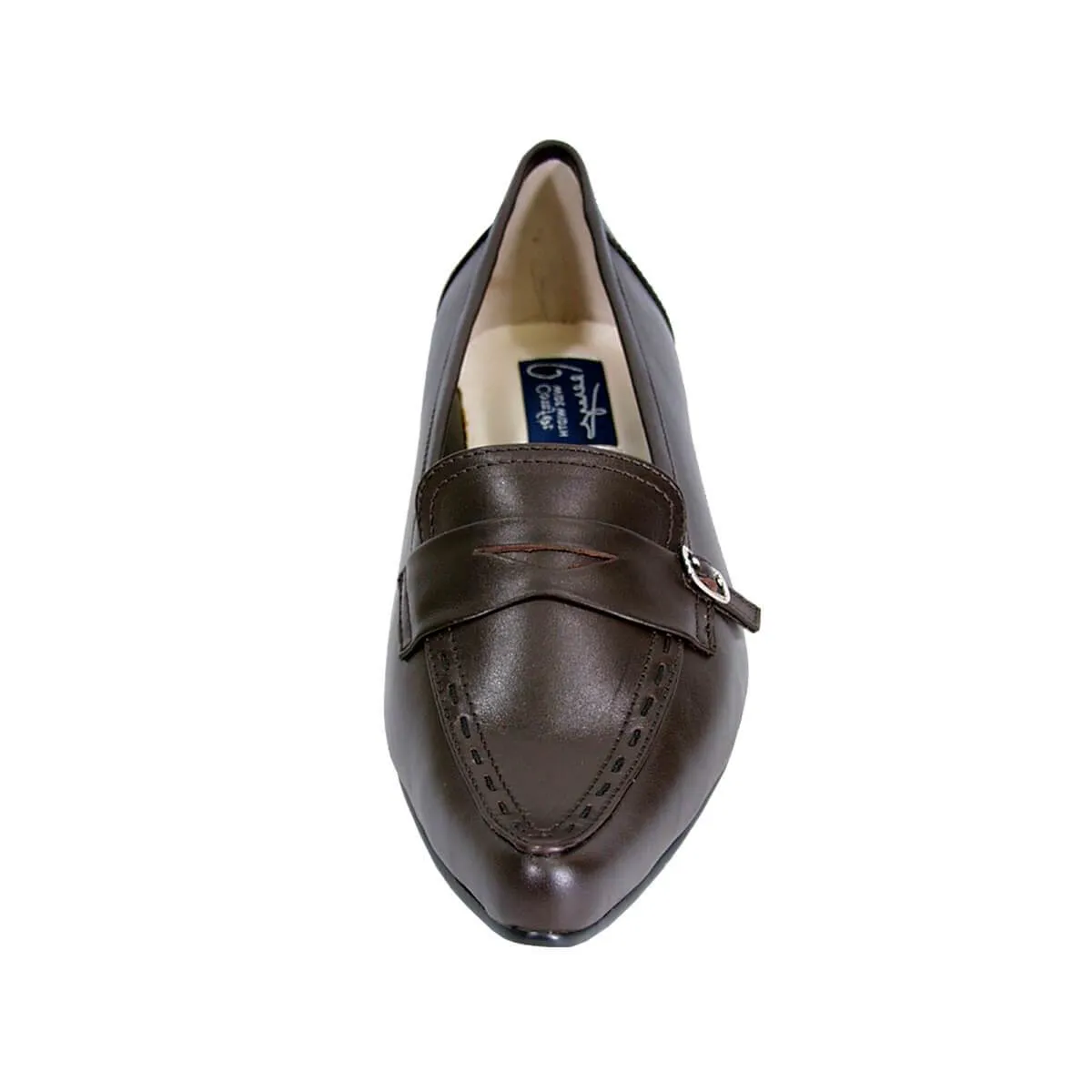 PEERAGE Kim Women's Wide Width Stitched Upper Leather Pumps