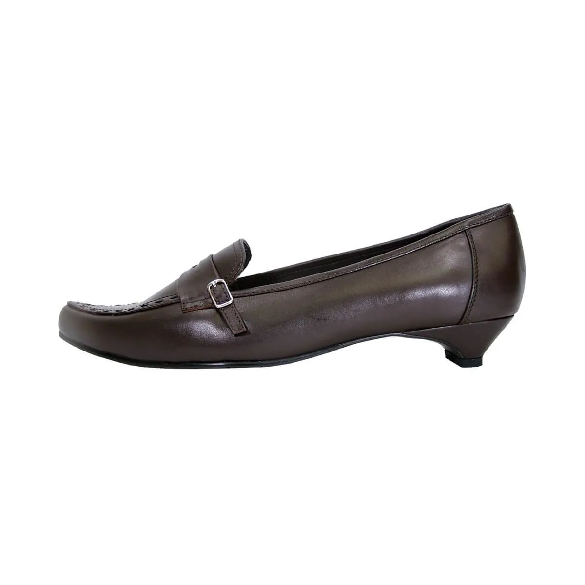 PEERAGE Kim Women's Wide Width Stitched Upper Leather Pumps