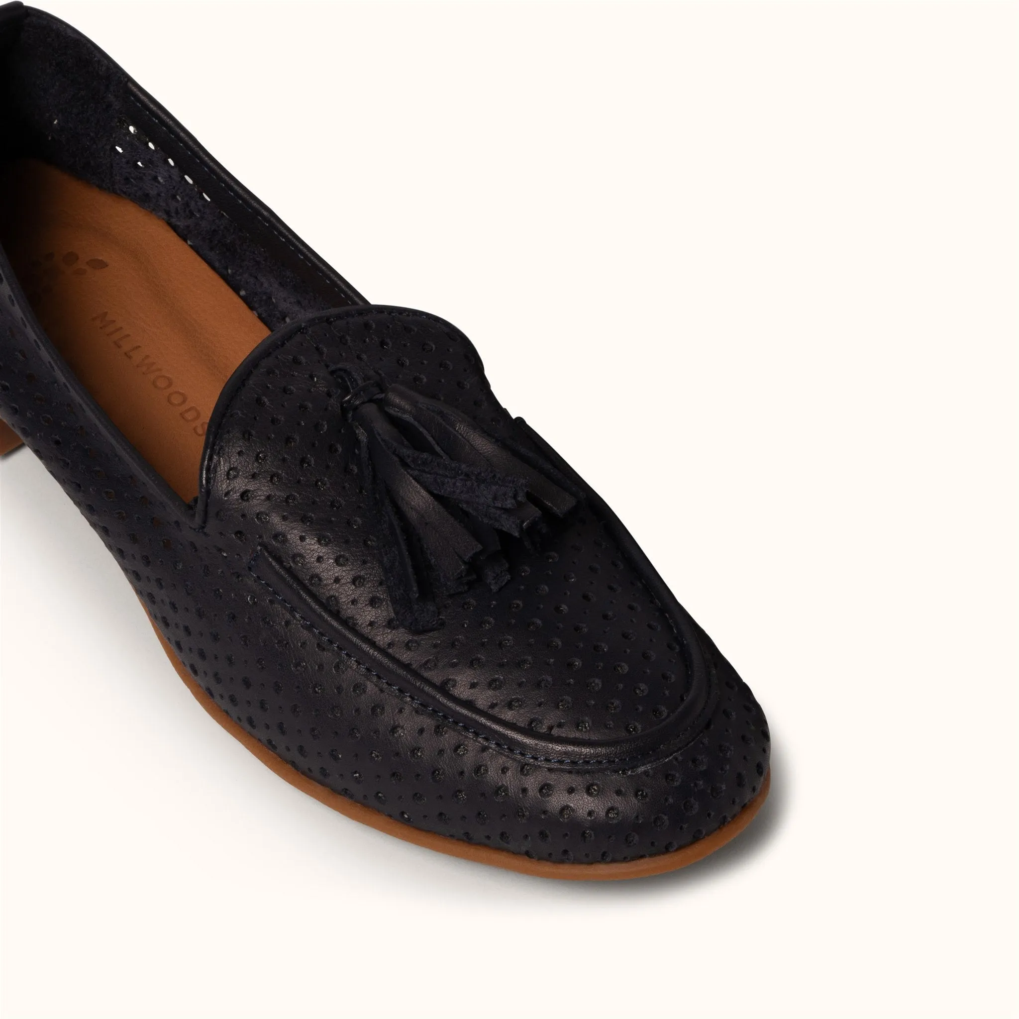 Perforated Loafer - Navy