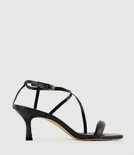 SELENA80 Strappy Sandal in Black