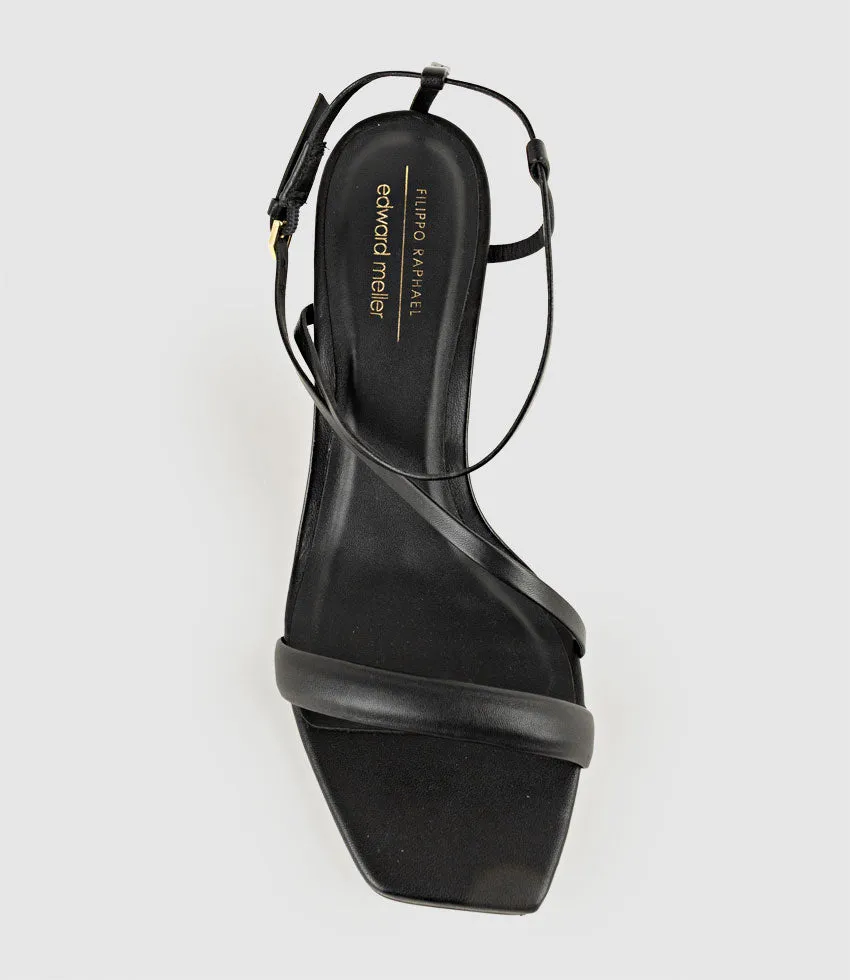 SELENA80 Strappy Sandal in Black