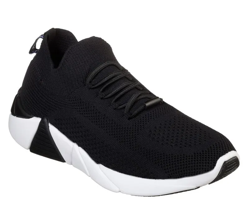 Skechers Men's A-LINE  RIDER Comfort Casual Lace Up Fashion Sneaker Shoes BLACK