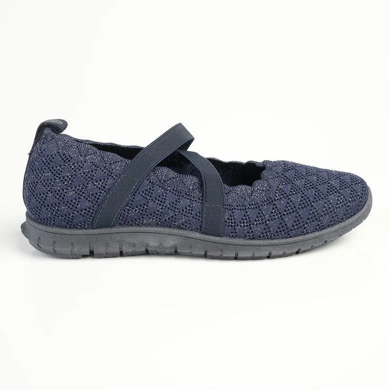 Soft Style by Hush Puppies Nalini Lurex Sneaker - Navy