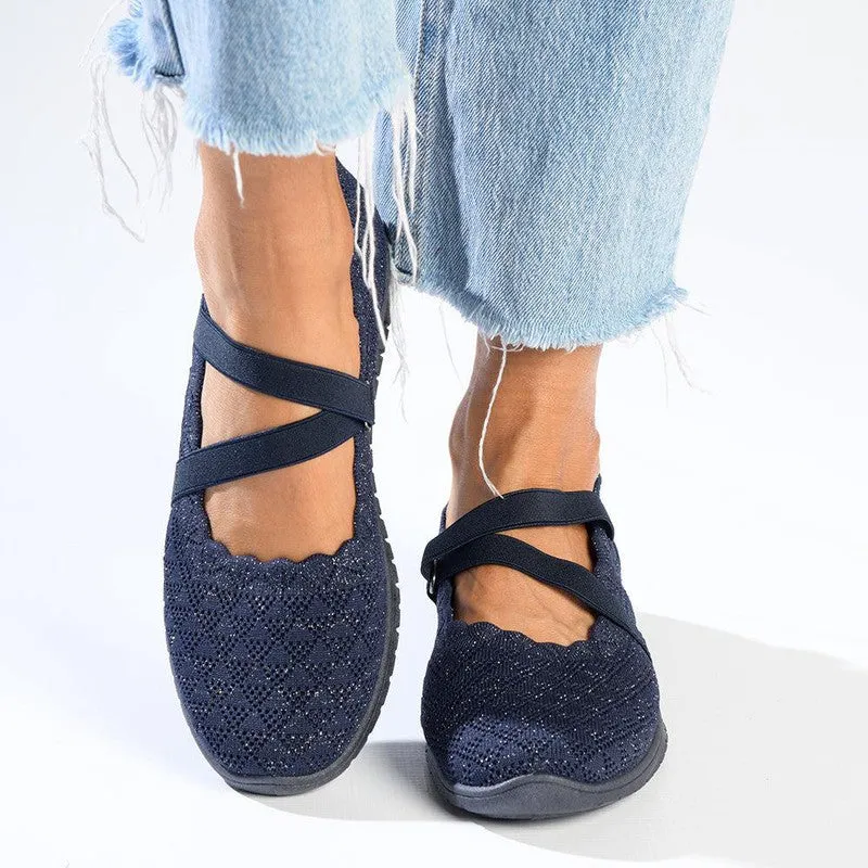 Soft Style by Hush Puppies Nalini Lurex Sneaker - Navy