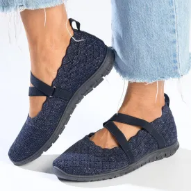 Soft Style by Hush Puppies Nalini Lurex Sneaker - Navy