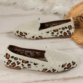 Solid Color Square Toe Mesh Loafers™