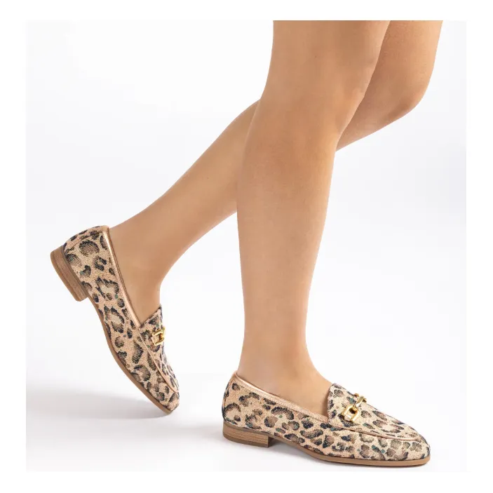 Unisa Womens Loafer Dalcy Metallic Leopard