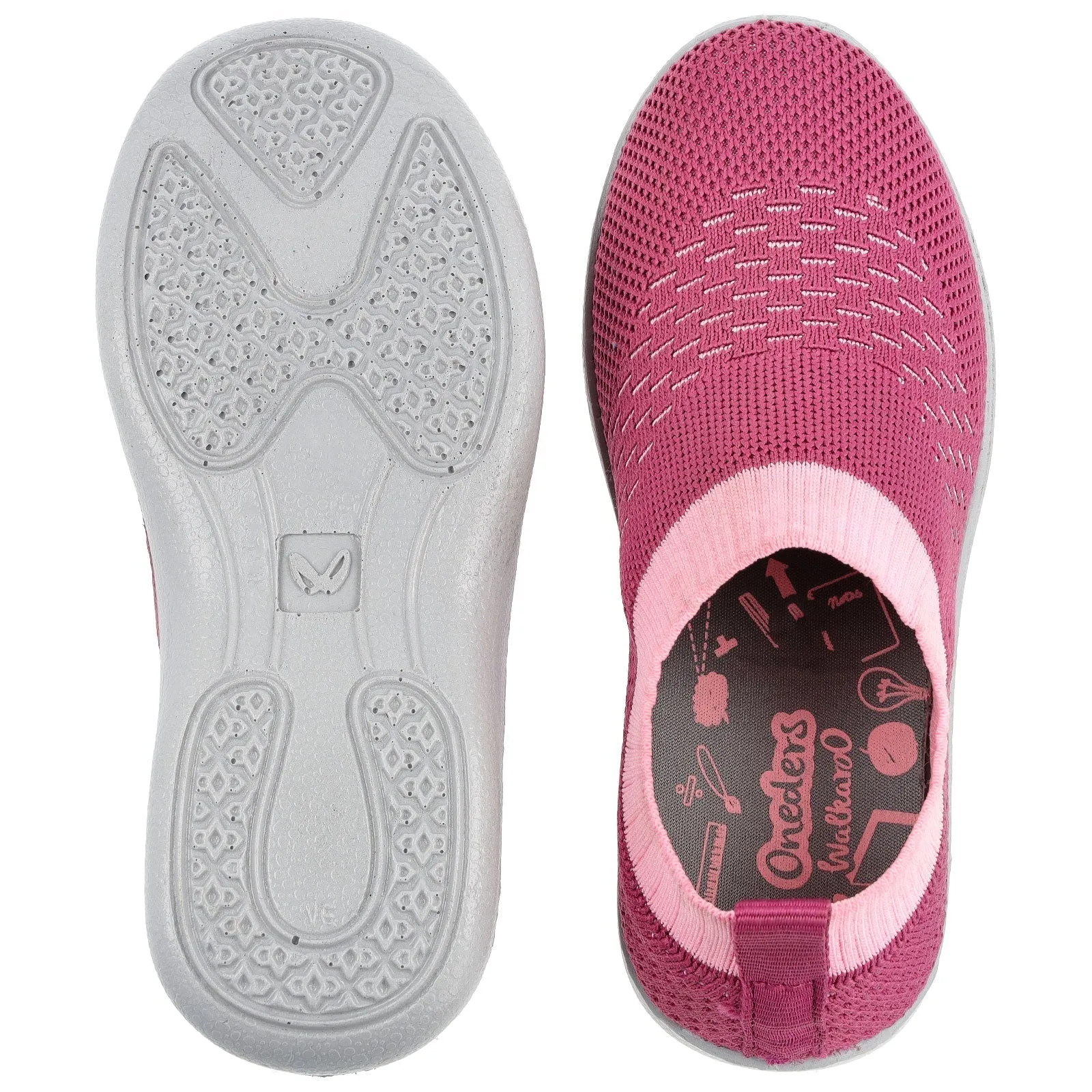 Walkaroo Kids Pull-on Sock Shoes - WK326 Purple