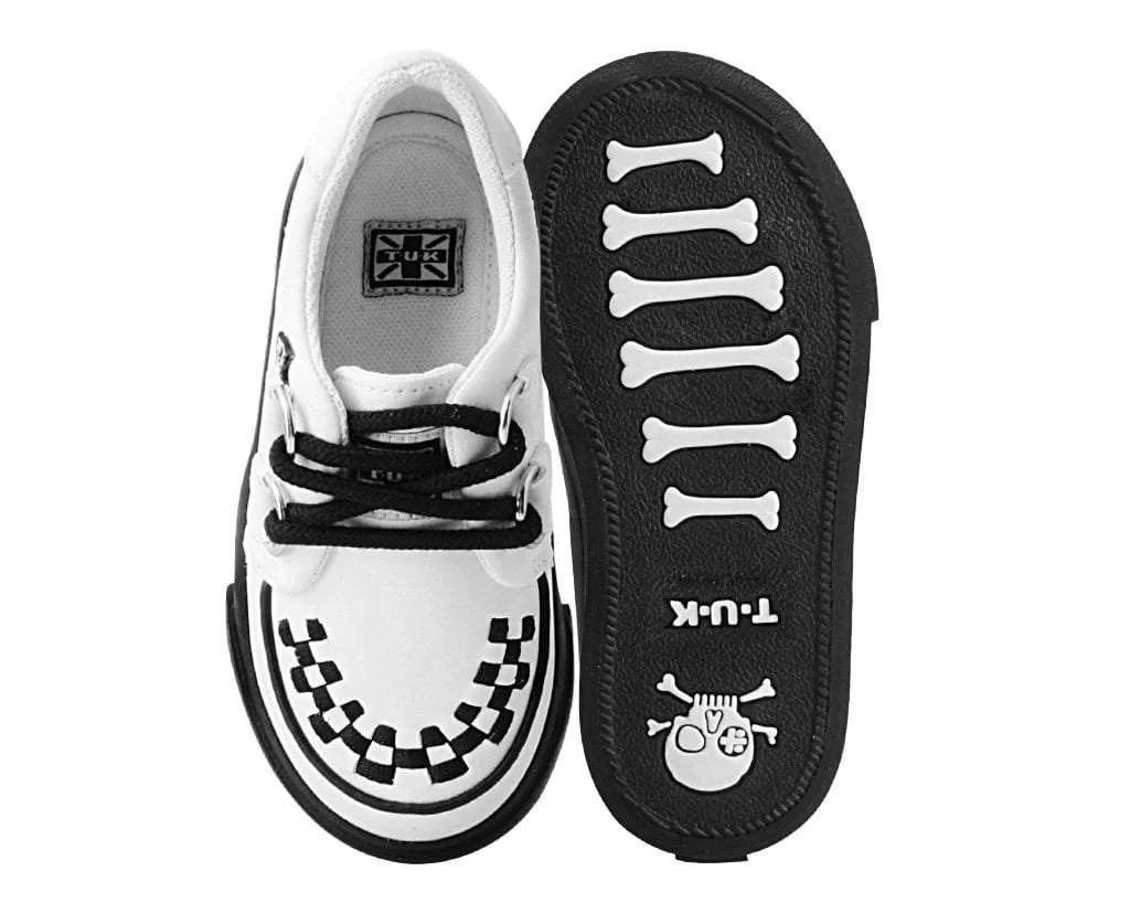White TUKskin™ 2-Ring Creeper Toddler Sneaker