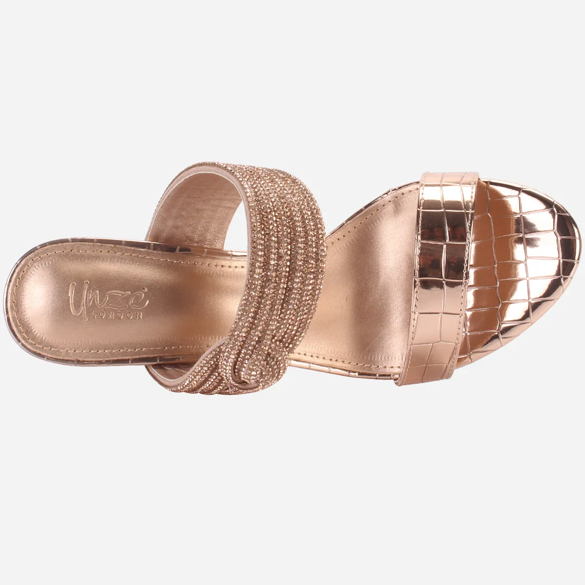 Womens "SHEMARO" Embellished Open Toe Sandals