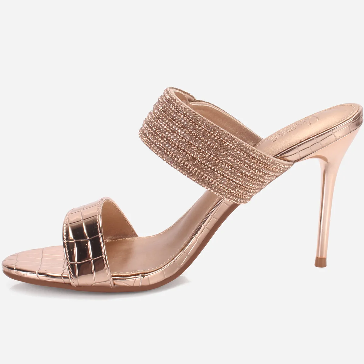 Womens "SHEMARO" Embellished Open Toe Sandals